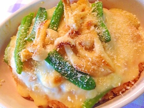 簡単！ぶなしめじとインゲン豆のシンプルドリア